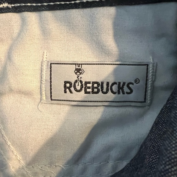 Vintage Roebucks Carpenter Jeans 40x30 Relaxed Fit Blue Dark Wash Denim EUC - Picture 6 of 8
